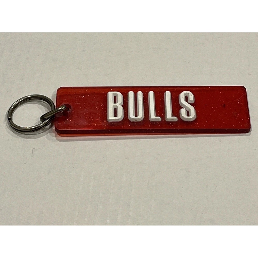 Chicago Bulls NBA Vintage acrylic key ring 5" Red And White Promo